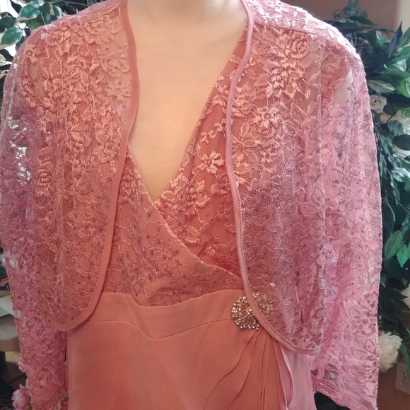 DARK ROSE FORMAL 2PC JACKET & DRESS 2X - Picture 2 of 6